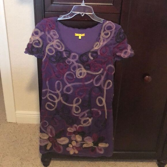 Catherine Malandrino purple silk dress. Size 4 - Picture 5 of 11